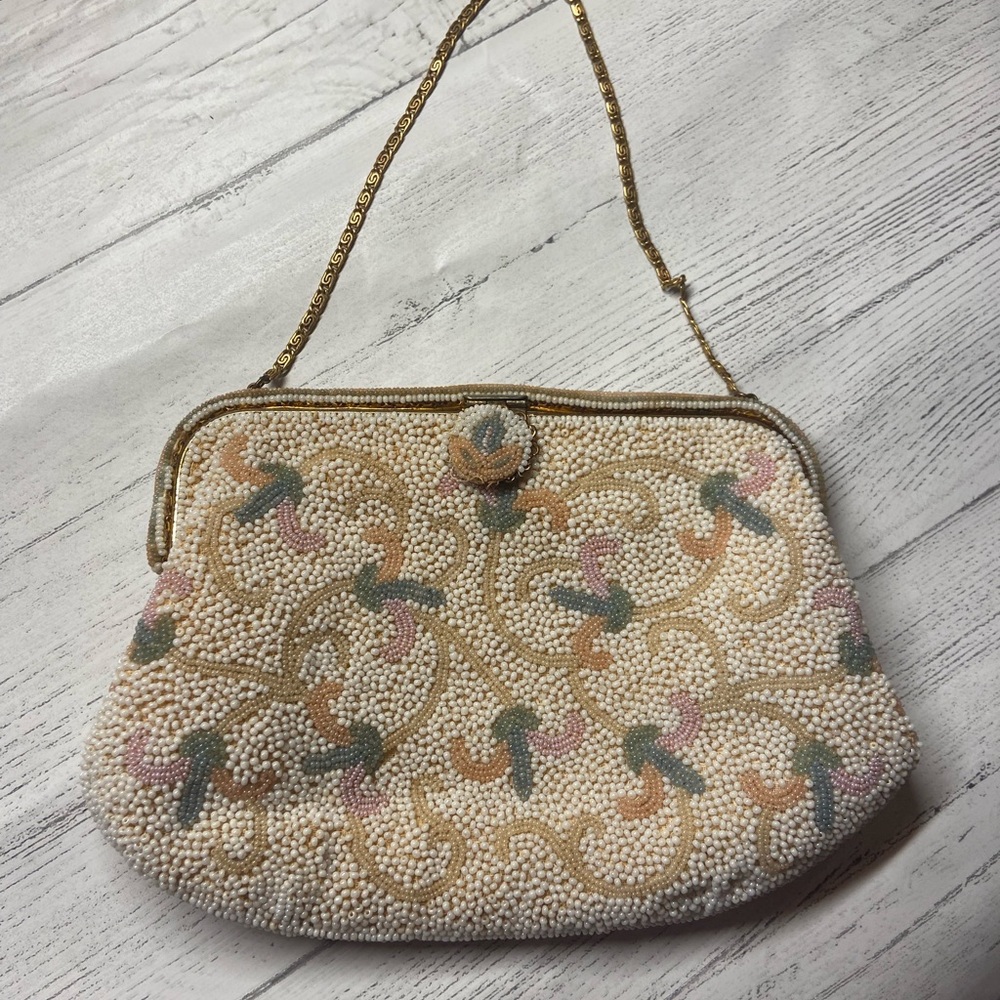 Vintage hand beaded Evening Purse/Clutch Bag by Josef